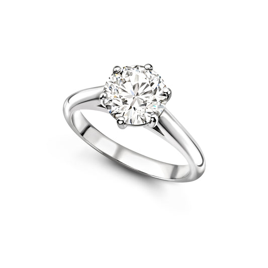 Platinum and Diamond Solitaire Engagement Ring
