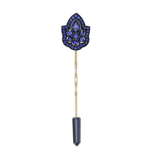 Rolls-Royce Unisex blue and yellow Gold Sapphire Sun Lapel Pin